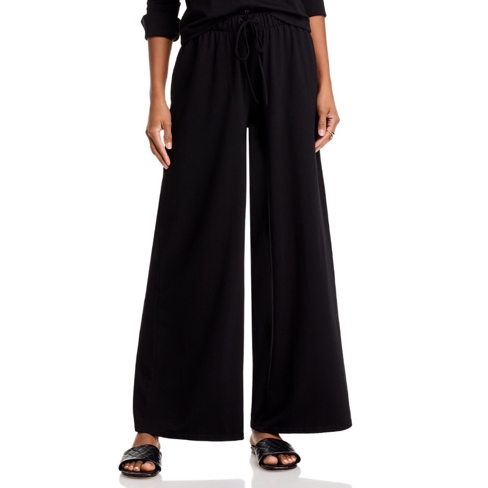 Atm Anthony Thomas Melillo Mens Wide Leg Drawstring Pants Black Aw3324-Pas Small